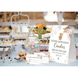 Boho Cow Guess How Many Candies Are In The Jar Game For Baby Shower, Pack Of One 5X7 Sign And 50 Guessing Cards, Cow Baby Shower Decoration, Gender Neutral Party Supplies - Gc05