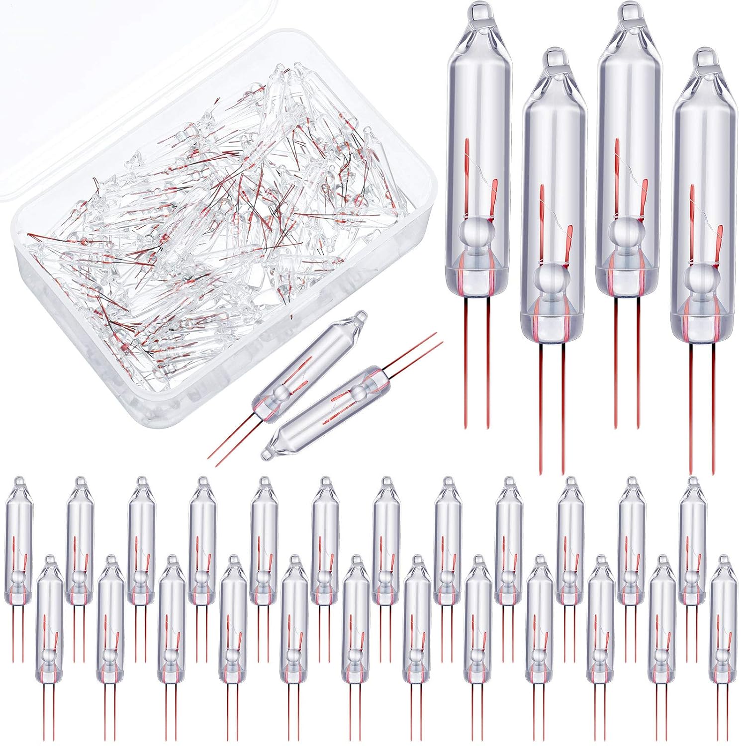 1600 Pieces 2.5 Volt Mini Christmas Replacement Light Bulbs For Christmas Trees Light Decoration Supplies, 0.17 Ampere,