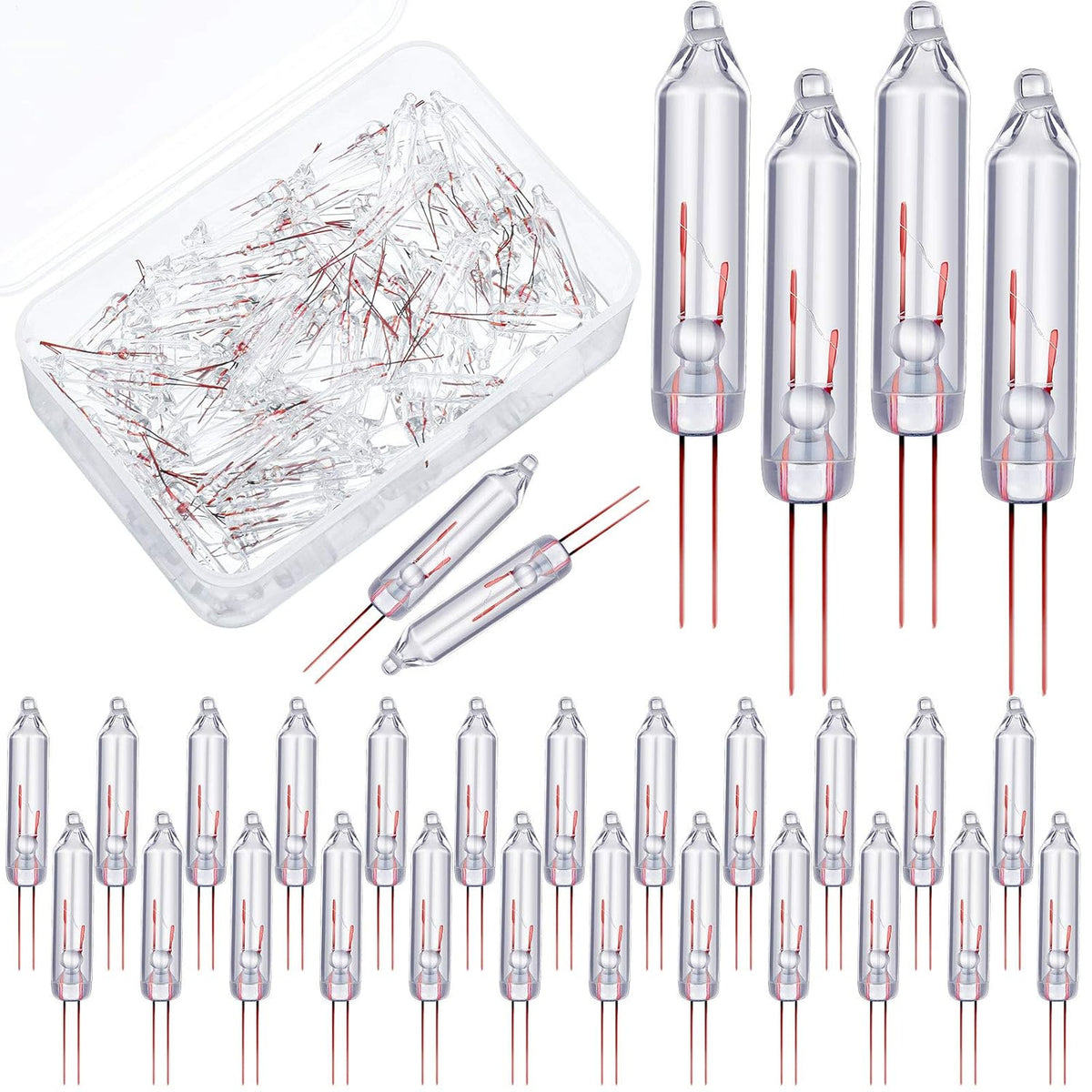 1600 Pieces 2.5 Volt Mini Christmas Replacement Light Bulbs For Christmas Trees Light Decoration Supplies, 0.17 Ampere,