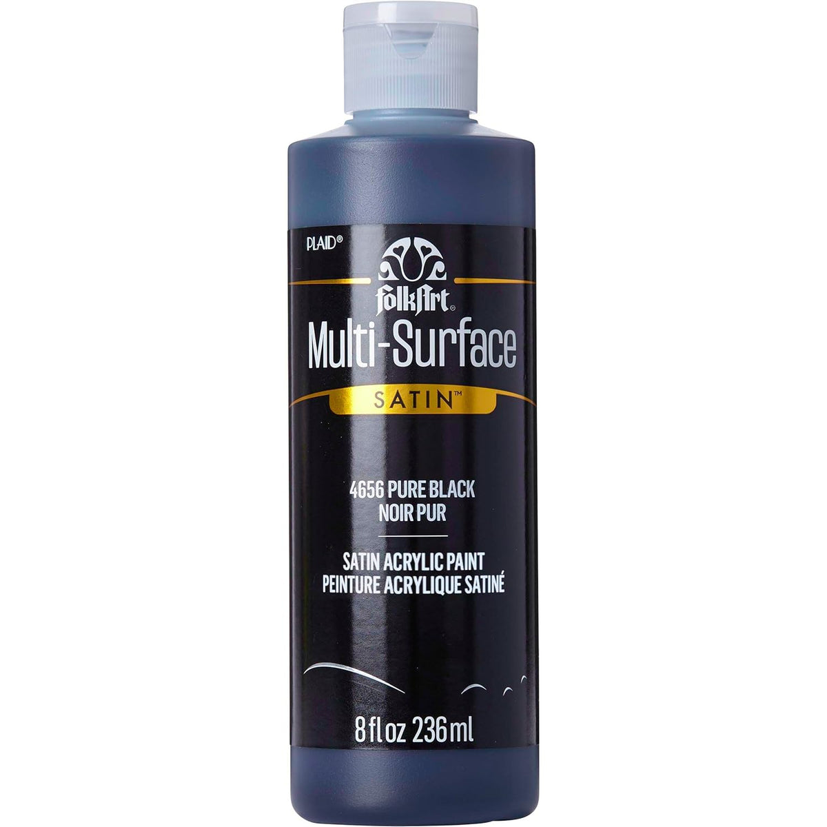 FolkArt Multi-Surface Acrylic Paint (8 oz), , Pure Black