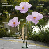 Large Paper Artificial Flowers,Giant Flowers For Decoration,Huge Handcrafted Poppy Fake Flowers With Stand For Home Decor Bridal Shower Party Outdoors Yard Event Backdrop Decor (Pink)