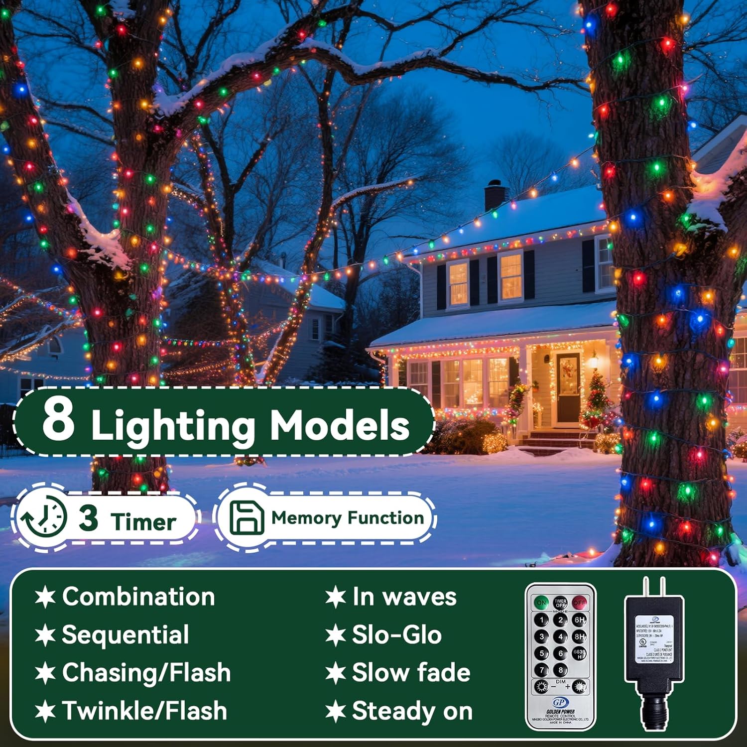 140Ft Christmas Lights Indoor Outdoor Waterproof, 400 Led 8 Modes Warm Twinkling String Lights For Room Decorations, Ide