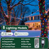 140Ft Christmas Lights Indoor Outdoor Waterproof, 400 Led 8 Modes Warm Twinkling String Lights For Room Decorations, Ide