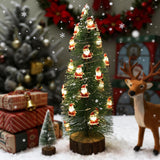 2 Pack Battery Operated Fairy String Lights For Christmas Tree Decorations, 7Ft 20Led Santa String Lights For Indoor Chr