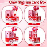 50 Pcs Large Valentine'S Day Card Box For Exchange Valentine'S Day Train Mailbox For Classroom Exchange Valentine Card For Train Heart Party Favors