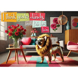 I Think You'Re Dandy And I'M Not Lion Happy Valentine'S Day Card With Greeting Card Mailing Envelope