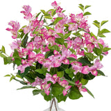 2Pcs Bougainvillea Artificial Flowers Bouquets Pink Fake Flower Silk Flowers With Long Stem Floral Arrangements Faux Bougainvillea Flower Plant For Diy Wedding Party Centerpieces Home Decor
