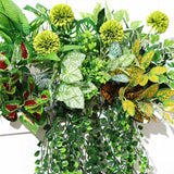 18 Pcs Outdoor Artificial Plants Flowers Uv Resistant Fake Bushes Greenery Stems Faux Shrubs For Outdoor Window Box Patio Porch Yard Decor(Plant)