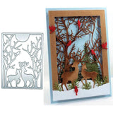 Christmas Deer Metal Die Cuts, Merry Christmas Tree Bird Invitation Cutting Dies Cut For Album Card Making Tools Scrapbooking Diy Decoration