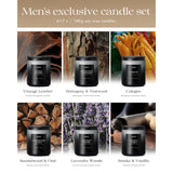 Scented Candles Set - 6 Pack Men Candles For Home Scented, 42 Oz Soy Wax, 300 Hour Long Lasting Candle, Soy Candle Gifts Set For Men, Birthday, Valentine, Christmas, Anniversary Present