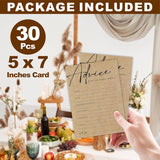 Kraft Paper Bridal Shower Game Set-Advice For The Newlyweds- Minimalism Wedding Game Cards,Newlyweds,Bachelorette Party, Engagement Party Games & Activities -30 Game Cards(A01)