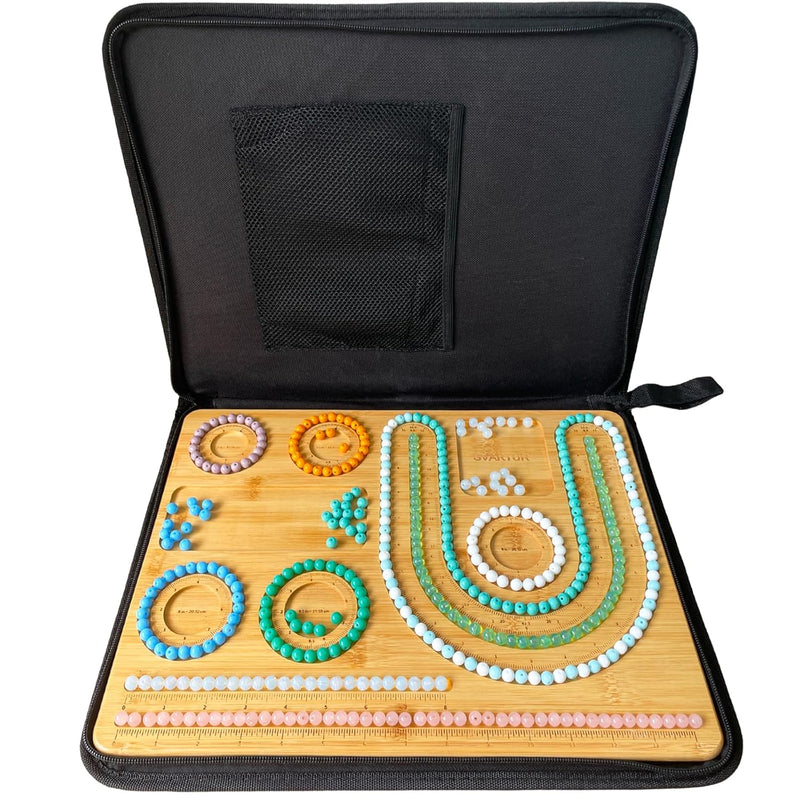 Combi Bamboo Beading Board With Zipper Storage Case, Imperial Measurements Mar