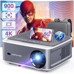 900 ANSI 1080P Projector, 5G WiFi Bluetooth, 4K, Electric Focus, Portable