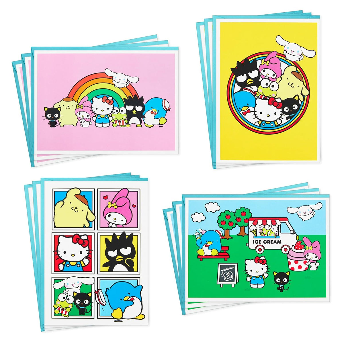 Hallmark Sanrio Hello Kitty Valentine's Day Cards (12 Blank Cards with Envelopes) for Birthdays, Back to School, Any Occasion