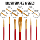 6-Person Wine Sip And Kids Art Painting Party Kit - 6 Easels, 12 Color Acrylic Paint Set, 12 Canvas Panels, 6 Brush Sets, 6 Painting Palettes, 6 Artist Aprons, Enjoy Fun Birthday Party
