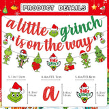 Green Monster Christmas Baby Shower Decorations With Banner Centerpieces Garland For Whoville Gender Reveal Party Supplies