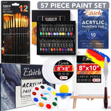 Acrylic Paint Set,57 Pcs Professional Painting Supplies With Paint Brushes, Acrylic Paint, Easel, Canvases, Painting Pads?Palette, Paint Knife, Brush Cup And Art Sponge For Hobbyists And Beginners