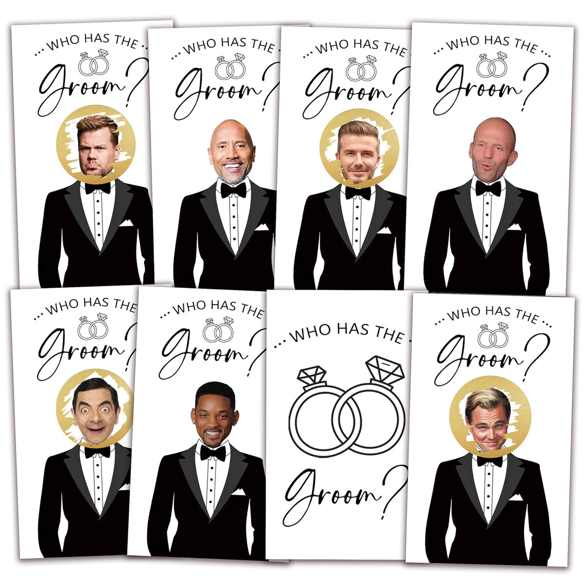 Who Has The Groom Bridal Shower Games, 41Pcs Simple Diamond Ring Scratch Off Cards, 3.5"X 2.1" Bachelorette Party Favor Decor, Engagement Party Ideas Activities-A09