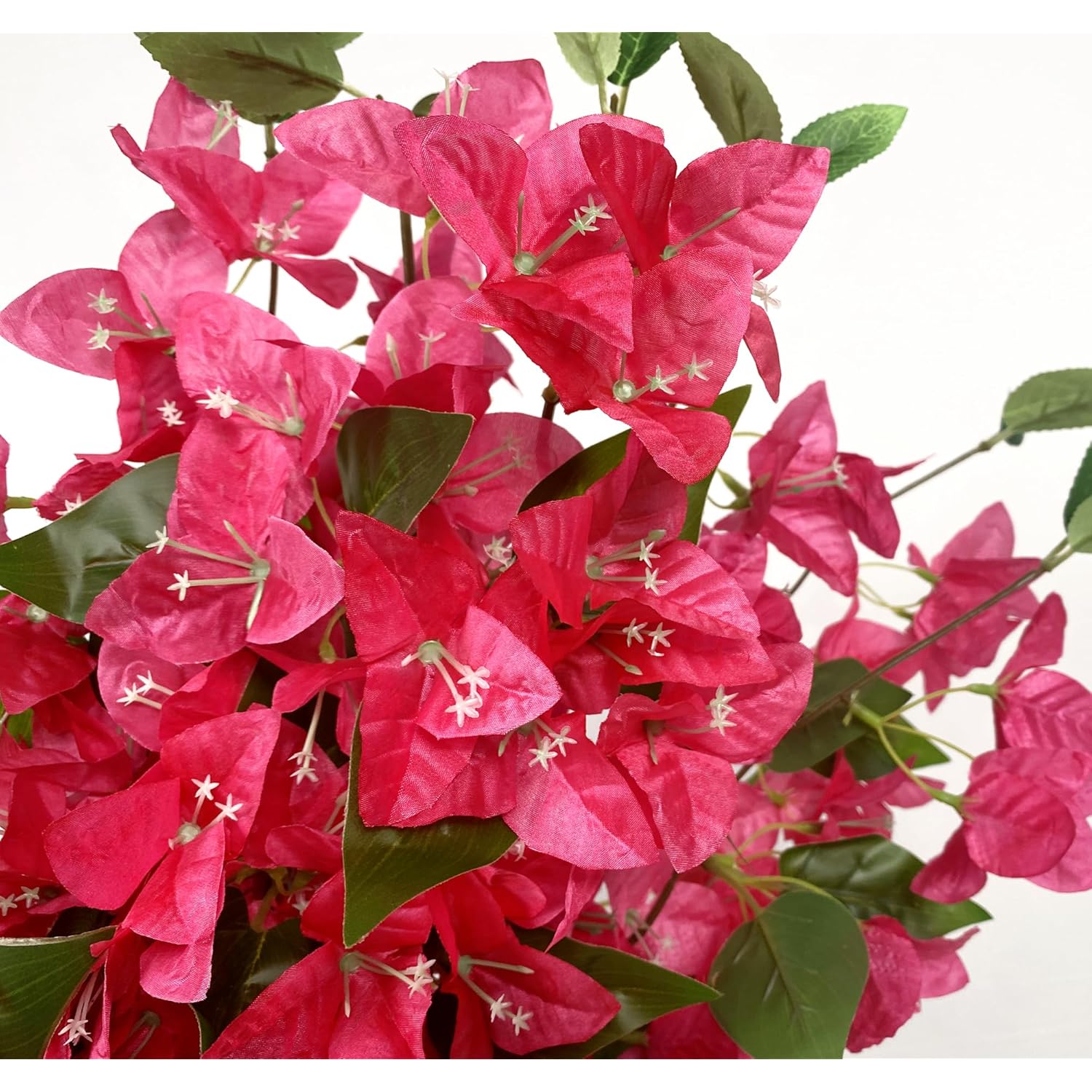 Pack Of 20 - Artificial Bougainvillea Flowers Silk Floral Stems Hanging Bougainvillea Vines For Wedding & Home Shower Party Table And Vase Decor - 30.5 Inch (Fuchsia- Pack Of 20)