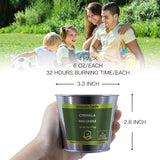 Citronella Candles Outdoor, 6 Oz Pack Of 4 128 Hours Burning, Citronella Candles Set Outside For Party Hiking Camping Patio Bbq Deck Lanai Garden Yard Home Balcony