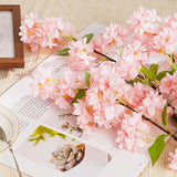 3 Pcs Cherry Blossom Branches,40 Inch Realistic Artificial Flowers Long Stem Spring Decorations For Tall Vase Home Wedding, Party Table Centerpiece Floral Arrangements Decor (Pink)
