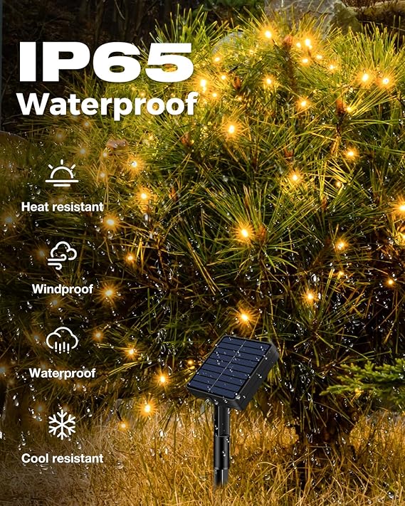 3 Pack Solar Fairy Lights 147FT 450 LED Waterproof Twinkle String Lights for Garden Decor