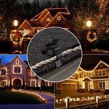 Christmas Light Clip Outdoor Gutter Hook 100 Pieces Holiday Hanger Hooks Weatherproof Plastic Mini Clips For Halloween Festival Xmas Decoration String Lights (Black)