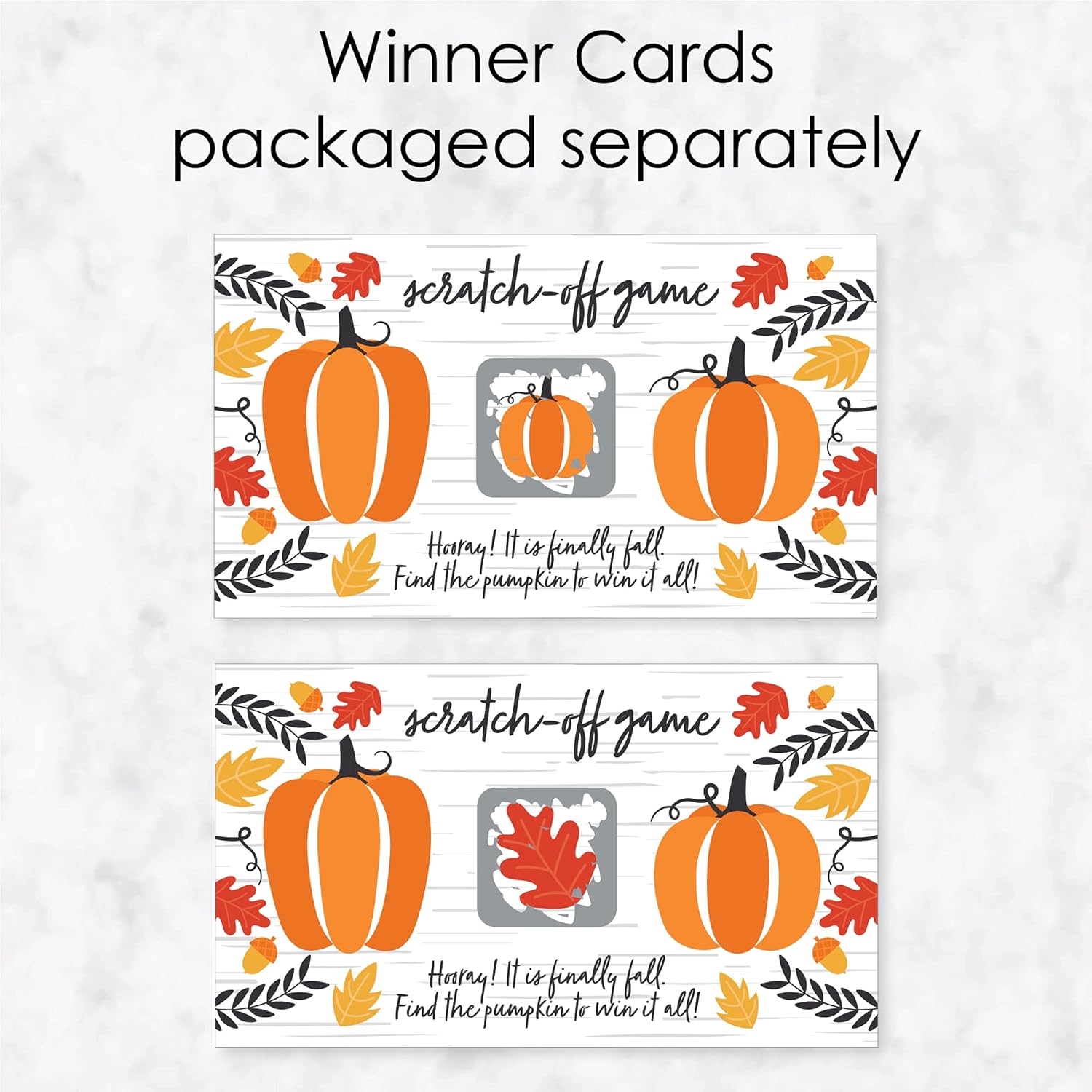 Big Dot of Happiness Fall Pumpkin Scratch Off Game - 22 Count, Ages 3+