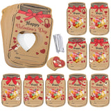 Valentines Day Cards For Kids School, 36 Pack Candy Jar Valentine Card Set With Treat Bags Classroom Exchange Gift For Boys Girls Toddlers Friends Party Favors (Candy Not Included)
