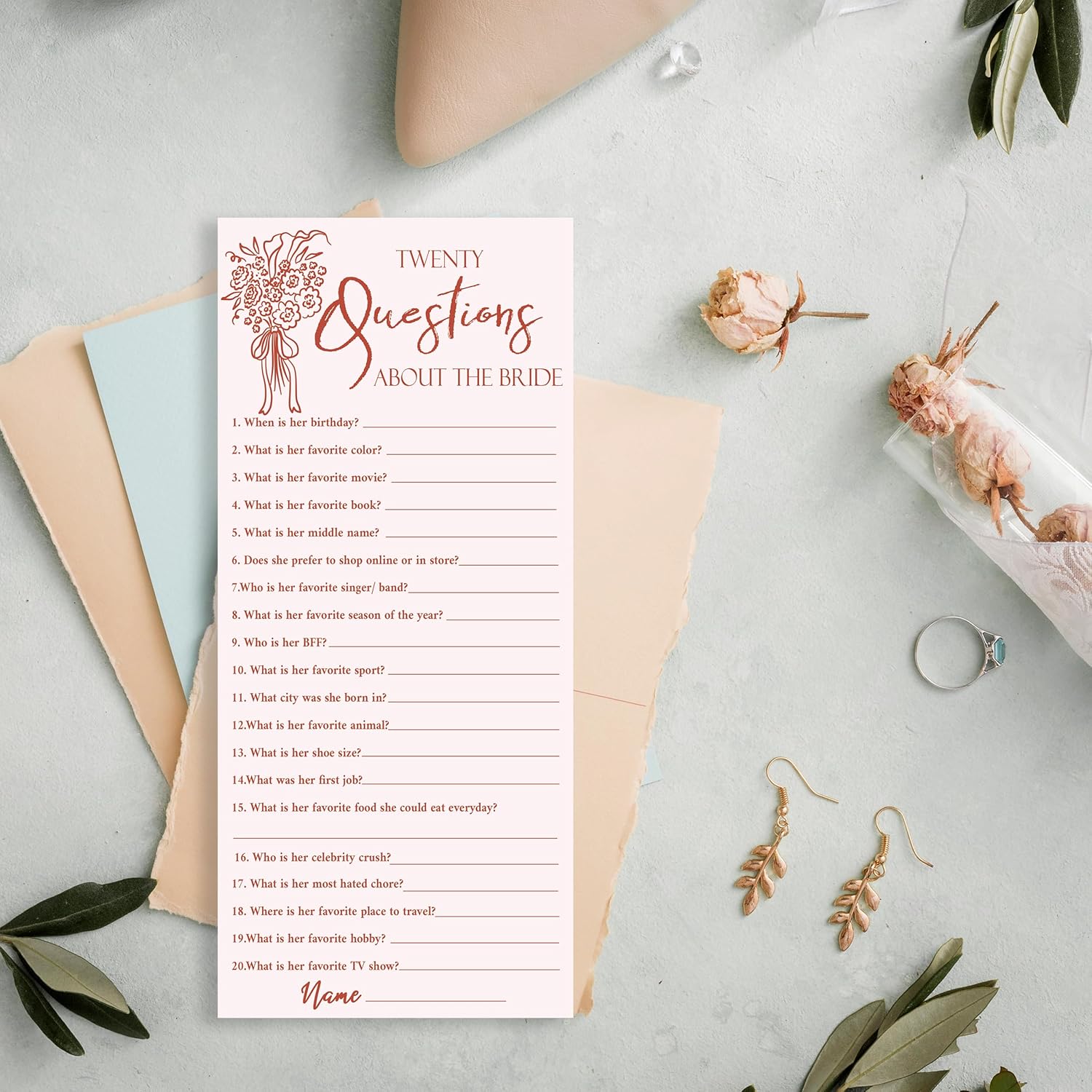 Wedding Shower Games Cards, 4 X 9 Inch Bridal Shower Games 25 Guests, Engagement Party Wedding Games For Guests, Pink Wedding Party Supplies - A12