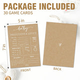 Baby Shower Game Cards - Set Of 30 Predictions & Advice - Double Sided Print - 5X7 Inches - Unisex - No Batteries Required - Manual Operation - 30 Game Cards Included