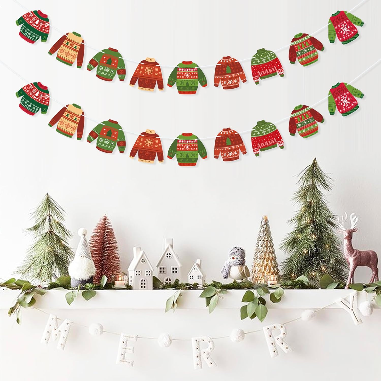 Ugly Sweater Banner Christmas Ugly Sweater Party Decorations, It'S About To Get Ugly Party Decor Indoor Outdoor Xmas Winter Holiday Party Decoration Supplies