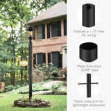 Design House Oak Creek Outdoor Post Light Fixture, Exterior Lamp Post Light, Black, Clear Glass, Includes Lamp Post, Cross Arm, 9.38 in W x 21.63 in H, 589853