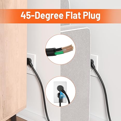 Heavy Duty Metal Surge Protector Power Strip 6 Outlets 2700J 6FT Extension Cord Wall Mount Black