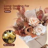 Preserved Flowers Bouquet, Flowers For Delivery, Birthday Gifts For Women, Eternal Roses Bouquet For Grandma Wife Anniversary (Nude Color & Pale Coffee)