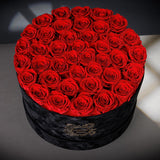 40 Pieces Preserved Roses In Suede Box, Flowers For Mothers Day, Preserved Flowers Gift For Women, Red