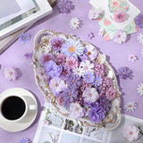 200 Pcs Fake Flower Heads For Crafts Mini Flower Heads Faux Rose Artificial Daisy Blossom Heads Decorative Flowers For Home Bride Bridesmaid Wedding Centerpieces, 2-7 Cm (Purple)
