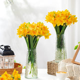 30 Pieces Artificial Daffodils Flowers 16.4 Inches Narcissus Spring Flower Faux Flowers For Home Decor Indoor Decorative Flowers Artificial Flowers For Home Garden Wedding Party (Yellow)