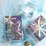 Holographic Foil Wrapping Paper - Mini Roll - 17 Inch X 32.8 Feet- Metallic Silver Foil Stars For Birthday,Wedding,Baby Shower,Party All Occassions (47.3 Sq.Ft.Ttl)
