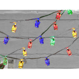 Housewarming Eid String Lights Bundle - 2 Sets Of 10Pc Gold Traditional Lanterns, Multi-Color Led Indoor Battery Lights 5~6Ft Long (20 Total, 2Xlantern Led)