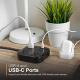 Surge Protector Power Strip with USB Ports Multi Outlet Charging Station