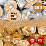 216 Sports Volleyball Kisses Stickers, Kisses Stickers For Birthday Party, Baby Shower, Wedding, Graduation, Or Any Family Event Decorations, Candy Not Included. Made In Usa