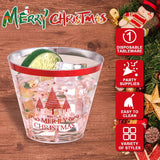 60Pcs Christmas Party Cups, 9Oz Merry Christmas Cups, Christmas Disposable Plastic Cups For Daily Use, Holiday Party Supplies