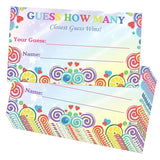 100 Pack Candy Guessing Cards Guess How Many Kisses 2 X 3.5 Inch Guess How Many Tickets For Party Bridal Birthday Party Games For Guests