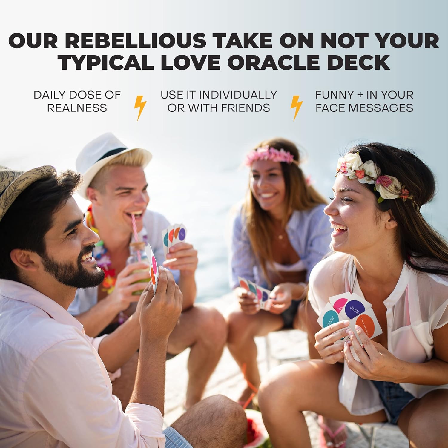 The Oracle With Attitude Couples Edition - Funny Oracle Deck For Love & Romance, 60 Cards