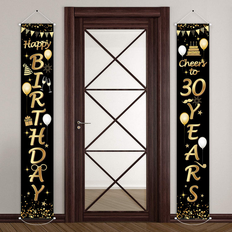 2 Pieces 30Th Birthday Party Decorations Cheers To 30 Years Banner 30T