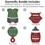Big Dot of Happiness End Zone - Football - 4 Baby Shower Games - 10 Cards Each - Gamerific Bundle