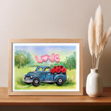 Valentine'S Day Card, Red Car Romantic Love Quiling Card For Valentines, Wedding, Anniversary, Mothers Day, Quilled Card For Women, Parents, Girlfriend, Husband, Wife (Love Red Car)