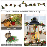 Christmas Simulated Pine Needle Lights,78 Inch 20 Led Pinecone String Lights, Copper Wire String Lights For Bedroom, Roo