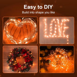 Fairy Lights Battery Operated, 8 Pack Orange Twinkle String Lights 20 Led 7Ft Waterproof For Bedroom Decor, Halloween, C